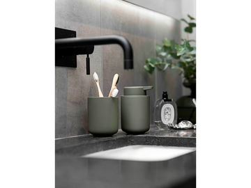 UME - Countertop porcelain toothbrush holder by Zone Denmark - view 3